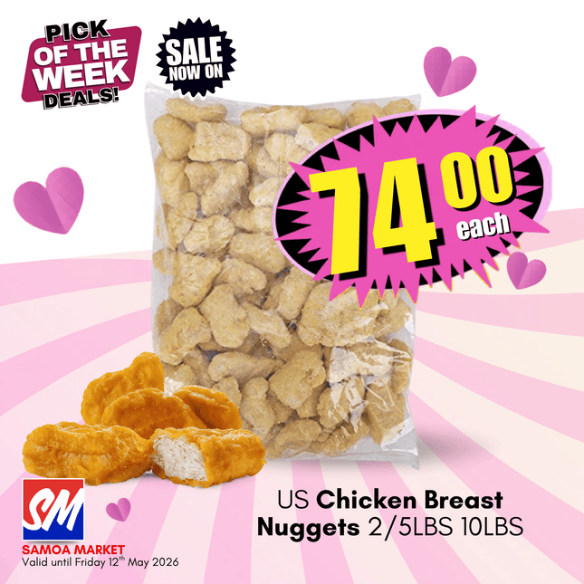 US Chicken Breast Nuggets 2/5LBS 10LBS [743334] [NOT AVAIL AT SALELOLOGA BRANCH] "PICKUP FROM AH LIKI WHOLESALE"