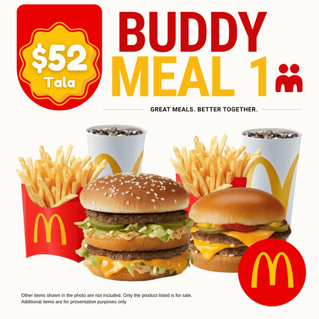 Buddy Meal 1 "PICK UP FROM MCDONALD'S, APIA"
