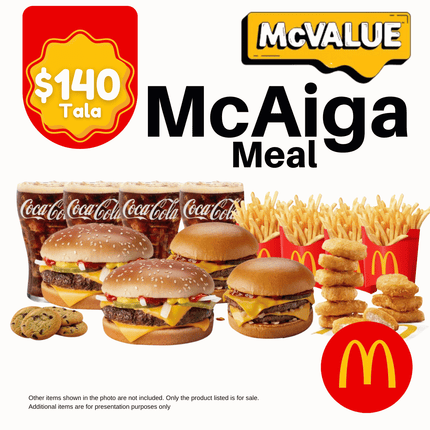 HELLO 2026! McAiga Meal (SPECIAL PRICE) "PICK UP FROM MCDONALD'S, APIA"