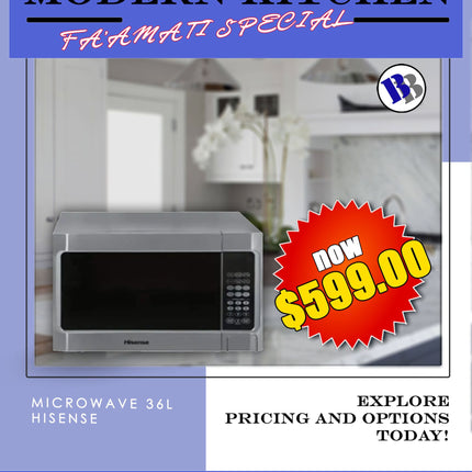 FAAMATI SPECIAL - Microwave 36L Hisense "PICKUP FROM BLUEBIRD LUMBER & HARDWARE"