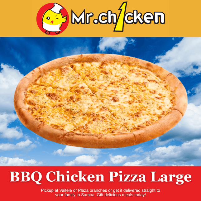 BBQ Chicken Pizza (LARGE) "PICKUP FROM MR. CHICKEN PLAZA or VAITELE"