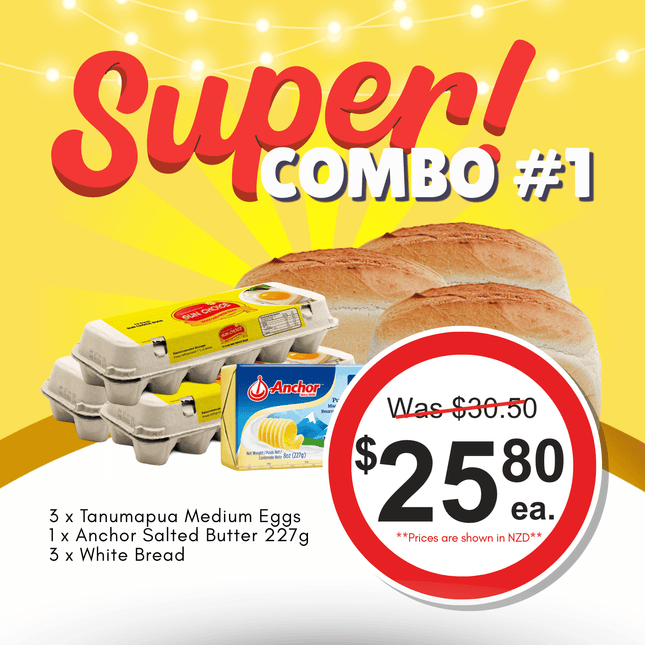 SUPER Combo #1 (LIMITED TIME ONLY) "PICKUP FROM FARMER JOE SUPERMARKET FUGALEI ONLY"