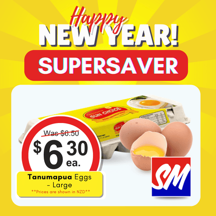 SUPERSAVER! Tanumapua Eggs - Large (Max 5 Dozen Only) "PICKUP FROM FARMER JOE SUPERMARKET VAITELE ONLY"