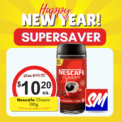 SUPERSAVER! Nescafe Classic 100g "PICKUP FROM FARMER JOE SUPERMARKET VAITELE ONLY"