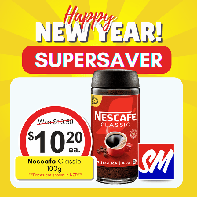 SUPERSAVER! Nescafe Classic 100g "PICKUP FROM FARMER JOE SUPERMARKET VAITELE ONLY"