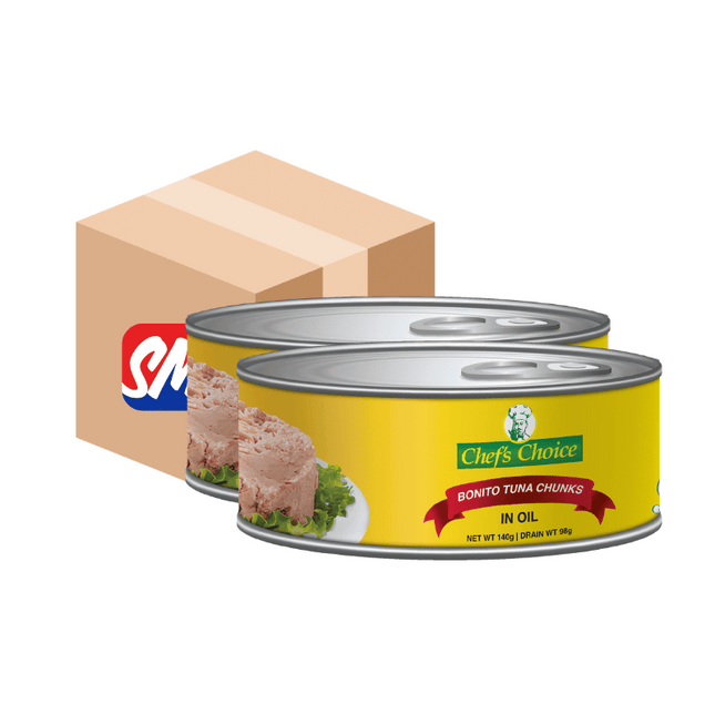Chefs Choice Tuna In Oil 24 By 140g (Smaller Can) [NOT AVAIL AT HQ] "PICKUP FROM AH LIKI WHOLESALE"