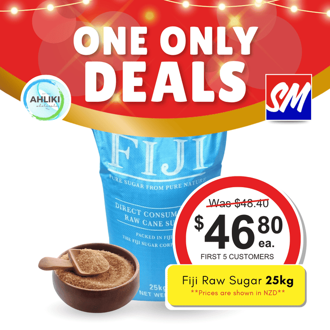 ONE ONLY DEALS! Fiji/Thai Brown Sugar 25kg Family Size "PICKUP FROM AH LIKI WHOLESALE"