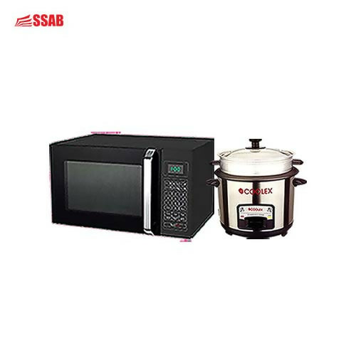 30L MICROWAVE OVEN/RICE COOKER 1.8L/10CUP WITH STEAMER