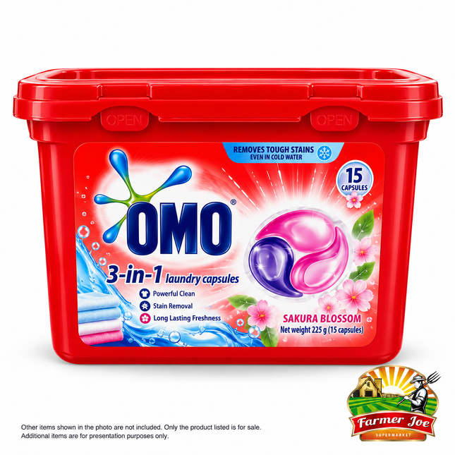 Omo 3in1 Laundry Capsules "PICKUP FROM FARMER JOE SUPERMARKET VAITELE ONLY"