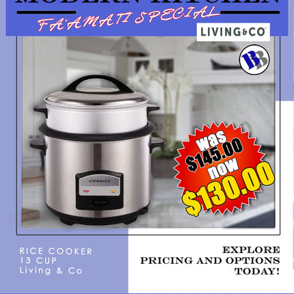 FAAMATI SPECIAL -  Rice Cooker 13 Cup  "PICKUP FROM BLUEBIRD LUMBER & HARDWARE"