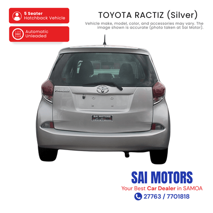 Toyota Ractis (Silver) "PICKUP FROM SAI MOTOR AT TAUFUSI"