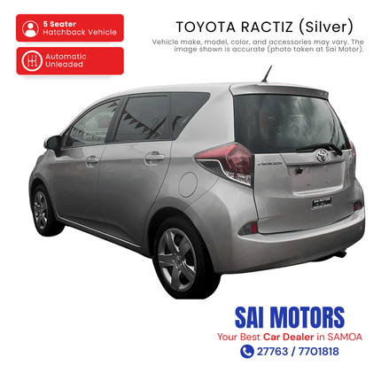 Toyota Ractis (Silver) "PICKUP FROM SAI MOTOR AT TAUFUSI"
