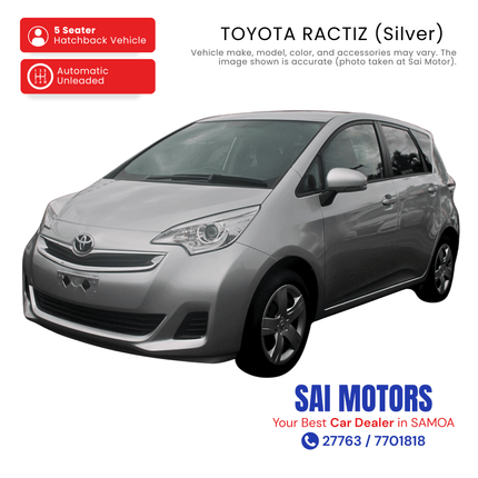 Toyota Ractis (Silver) "PICKUP FROM SAI MOTOR AT TAUFUSI"