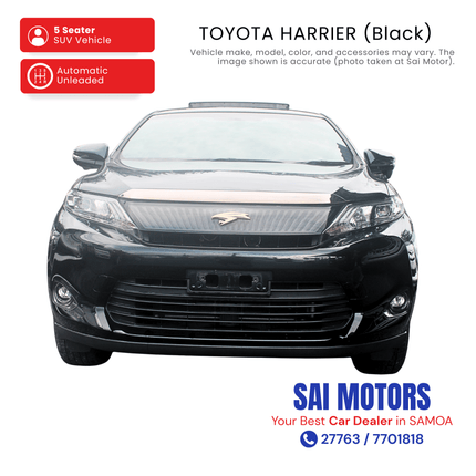 Toyota Harrier (Black) "PICKUP FROM SAI MOTOR AT TAUFUSI"