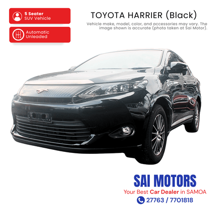 Toyota Harrier (Black) "PICKUP FROM SAI MOTOR AT TAUFUSI"