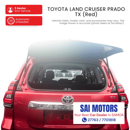Toyota Land Cruiser Prado TX (Red) "PICKUP FROM SAI MOTOR AT TAUFUSI"