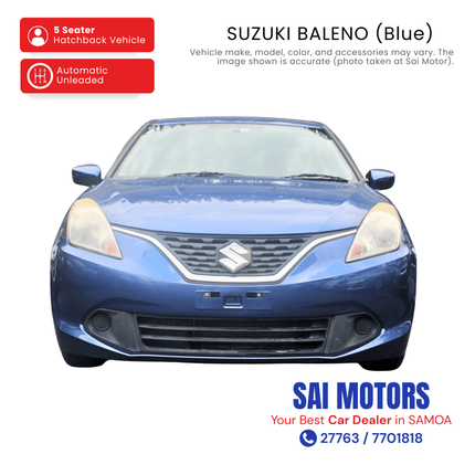 Suzuki Baleno (Blue) "PICKUP FROM SAI MOTOR AT TAUFUSI"