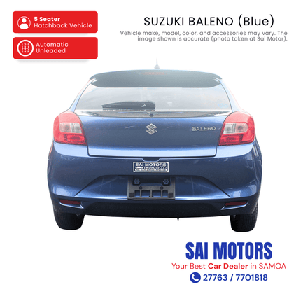 Suzuki Baleno (Blue) "PICKUP FROM SAI MOTOR AT TAUFUSI"