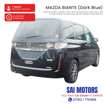 Mazda Biante (Dark Blue) "PICKUP FROM SAI MOTOR AT TAUFUSI"