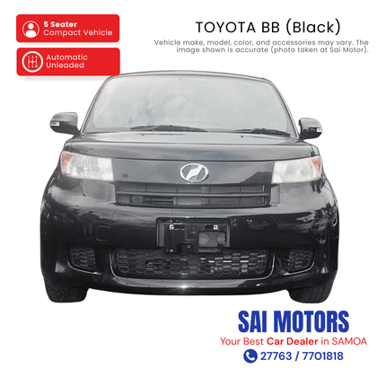 Toyota BB (Black) "PICKUP FROM SAI MOTOR AT TAUFUSI"