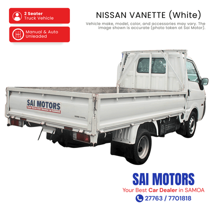 Nissan Vanette Truck (White) "PICKUP FROM SAI MOTOR AT TAUFUSI"