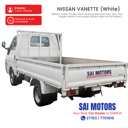Nissan Vanette Truck (White) "PICKUP FROM SAI MOTOR AT TAUFUSI"