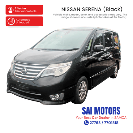 Nissan Serena (Black) "PICKUP FROM SAI MOTOR AT TAUFUSI"