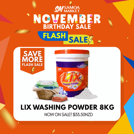 LIX Washing Powder 8kg Pail/Paelo [NOT AVAIL AT SALELOLOGA] "PICKUP FROM AH LIKI WHOLESALE"