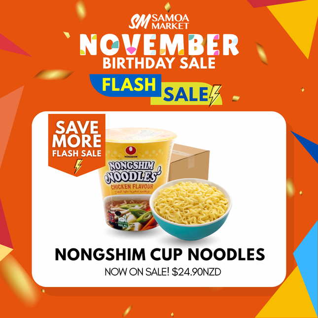Nongshim Cup Noodles 12PACK 68g-75g Assorted "PICKUP FROM AH LIKI WHOLESALE"
