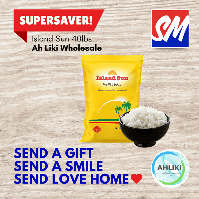Island Sun Rice 40lb Yellow Bag "PICKUP FROM AH LIKI WHOLESALE"