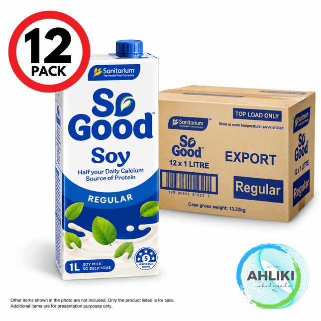 So Good Regular Milk 12PACK x 1 Litre (5109140) [NOT AVAIL AT SALELOLOGA BANCH] "PICKUP FROM AH LIKI WHOLESALE"