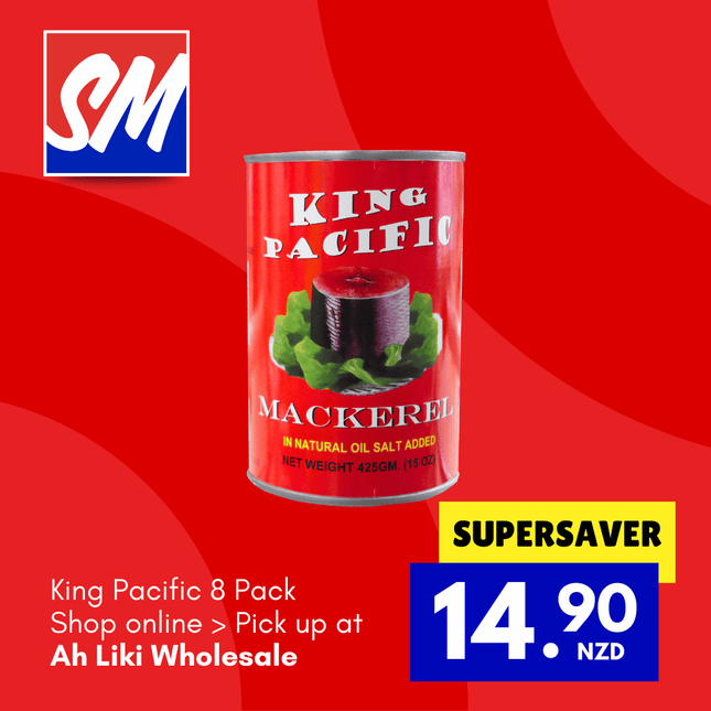 SUPERSAVER! King Pacific Natural Oil Pusa Elegi 8PACK x 425g "PICKUP FROM AH LIKI WHOLESALE"