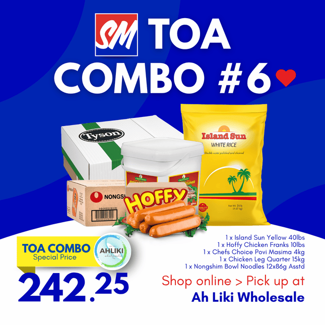 TOA Combo #6 "PICKUP FROM AH LIKI WHOLESALE"