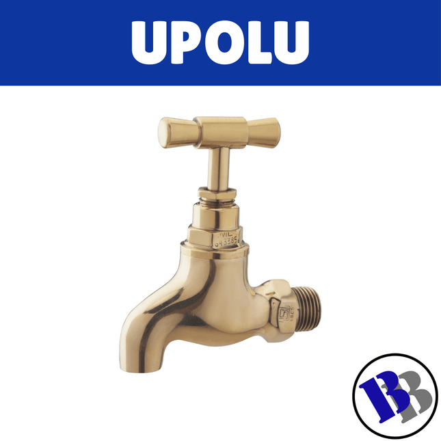 Tap Hose Brass BIB Cock 15mm CP Male #CT8102 15 - "PICKUP FROM BLUEBIRD LUMBER & HARDWARE"