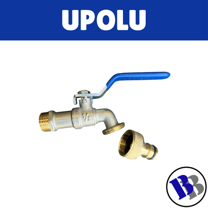 Tap Hose Brass BIB Cock 15mm CP Male #CT8102 15P - "PICKUP FROM BLUEBIRD LUMBER & HARDWARE"