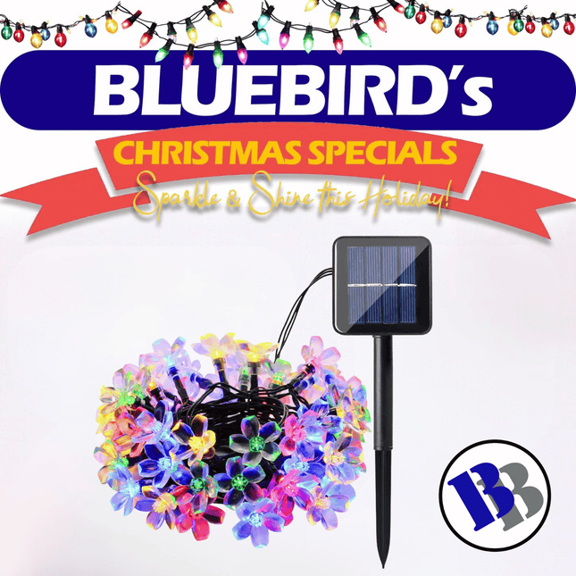 X-MAS DECORATIONS! Solar String Light Cherry Blossom - "PICK UP AT BLUEBIRD LUMBER  HARDWARE UPOLU ONLY"