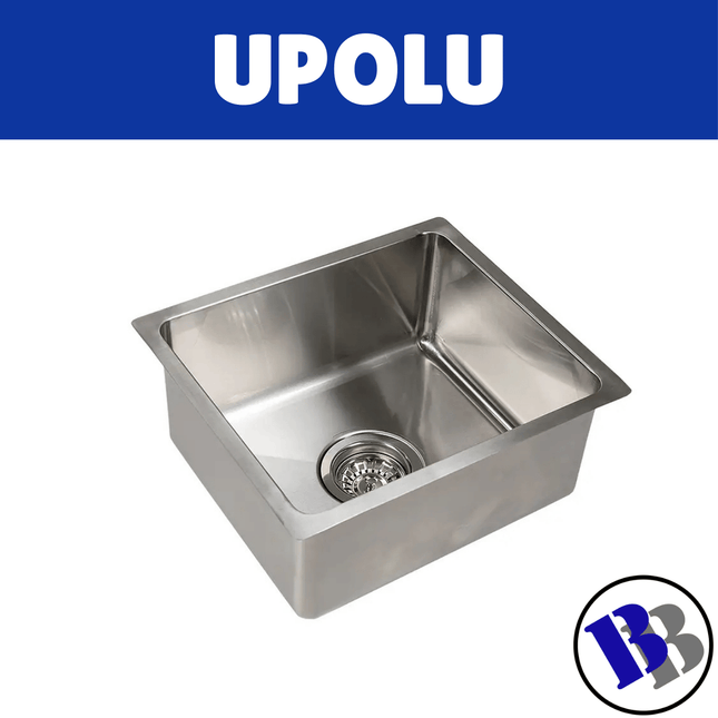 Sink Single Bowl Stainless Steel 800x480x185mm 304 Boloco - "PICKUP FROM BLUEBIRD LUMBER & HARDWARE"