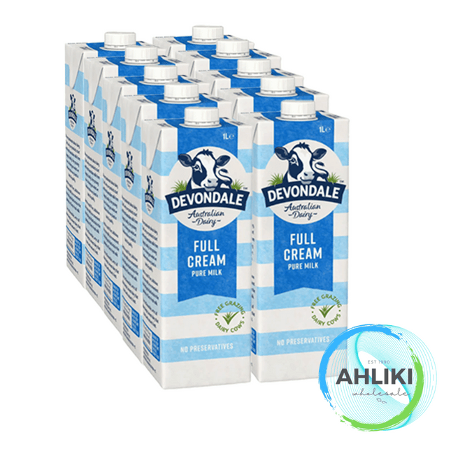 Devondale Full Cream UHT Milk 10x1L "PICKUP FROM AH LIKI WHOLESALE"