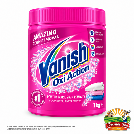 Napisan Vanish Oxi Action Stain Removal 1Kg "PICKUP FROM FARMER JOE SUPERMARKET VAITELE ONLY"