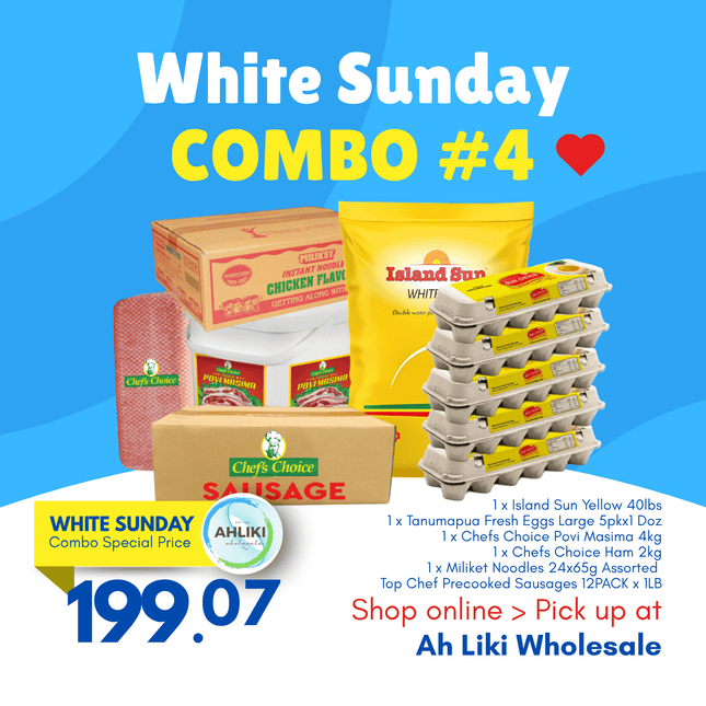 White Sunday Combo #4 "PICKUP FROM AH LIKI WHOLESALE"