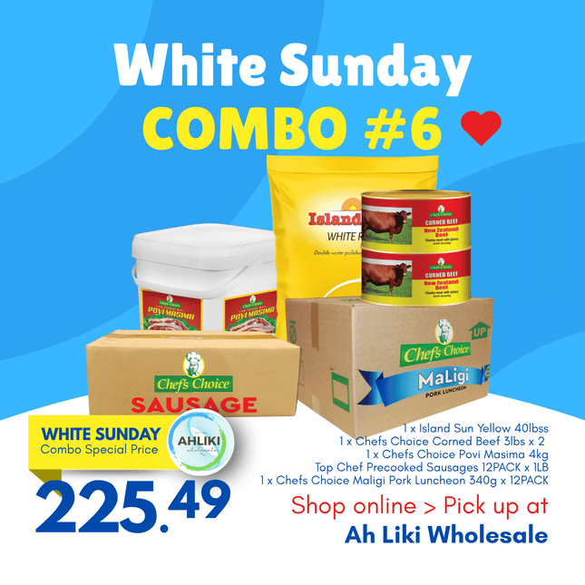 White Sunday Combo #6 "PICKUP FROM AH LIKI WHOLESALE"