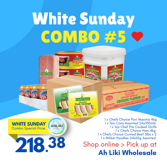 White Sunday Combo #5 "PICKUP FROM AH LIKI WHOLESALE"