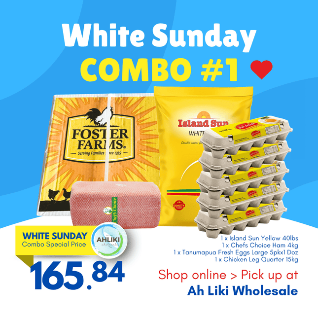 White Sunday Combo #1 "PICKUP FROM AH LIKI WHOLESALE"