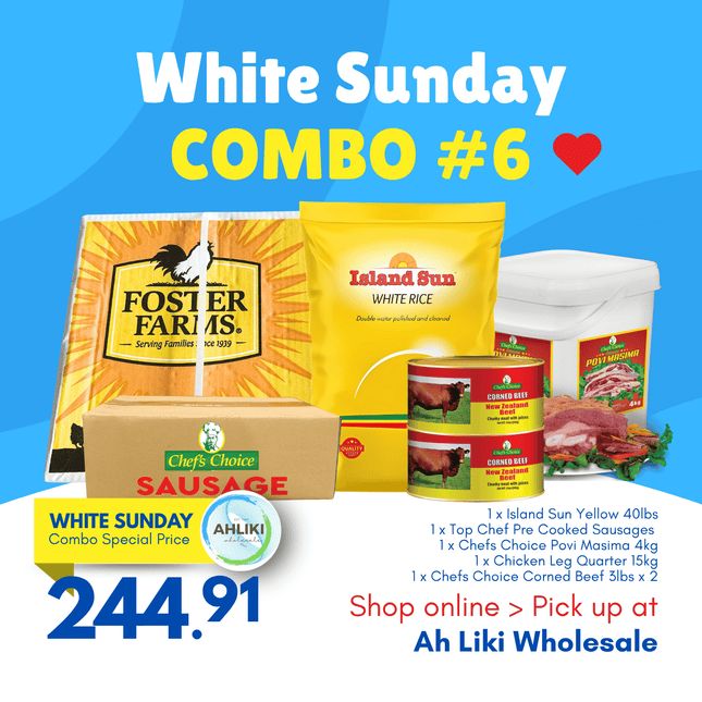 White Sunday Combo #6 "PICKUP FROM AH LIKI WHOLESALE"