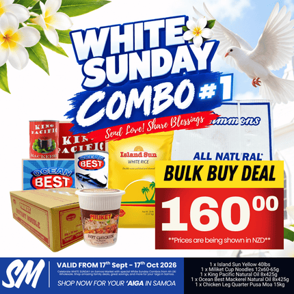 WHITE SUNDAY COMBO #1 "PICKUP FROM AH LIKI WHOLESALE"