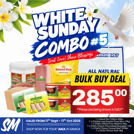 WHITE SUNDAY COMBO #5 "PICKUP FROM AH LIKI WHOLESALE"