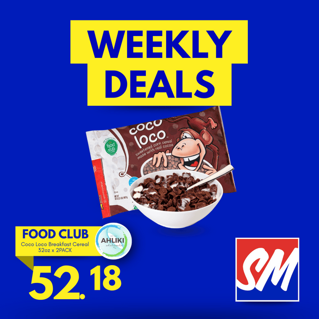 WEDNESDAY WEEKLY DEALS! Food Club Coco Loco Breakfast Cereal 32oz x 2PACK "PICKUP FROM AH LIKI WHOLESALE"