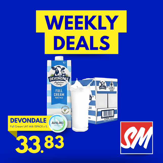 WEDNESDAY WEEKLY DEALS! Devondale Full Cream UHT Milk 10PACK x 1L [NOT AVAIL AT HQ] "PICKUP FROM AH LIKI WHOLESALE"