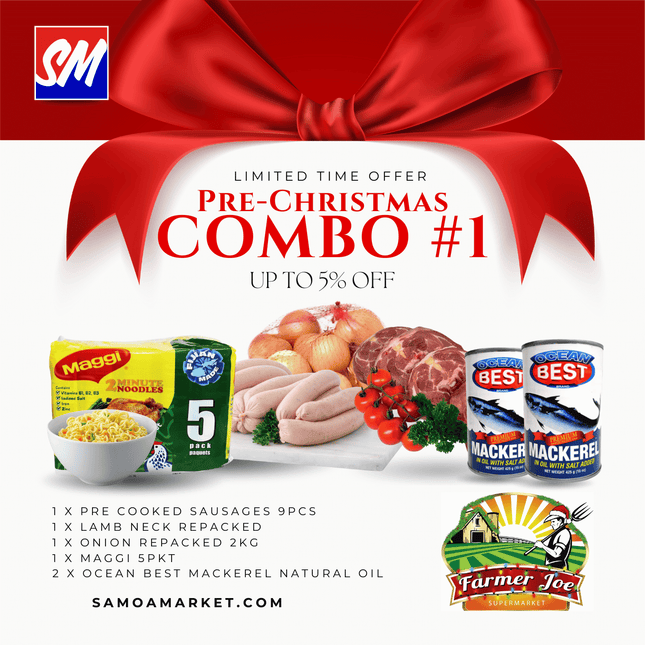 Pre-Christmas Combo #1 (LIMITED TIME ONLY) "PICKUP FROM FARMER JOE SUPERMARKET VAITELE ONLY"