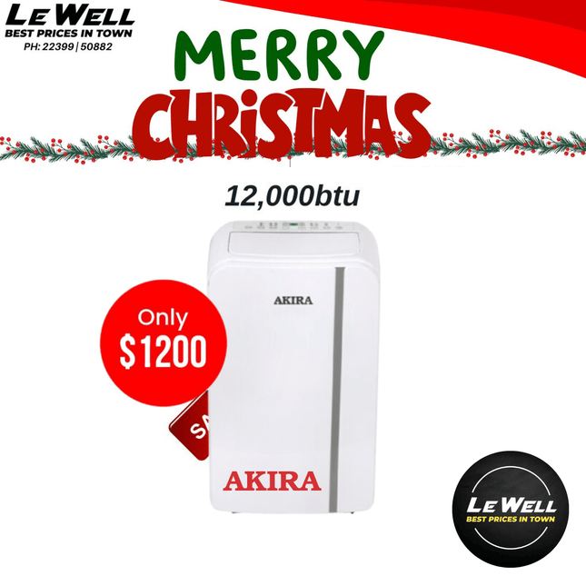 Akira Portable Air Con Unit 12000BTU (PICK UP FROM LE WELL COMPANY SAVALALO ONLY)